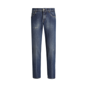 Dolce & Gabbana Regular Fit Cotton Jeans Multicolor