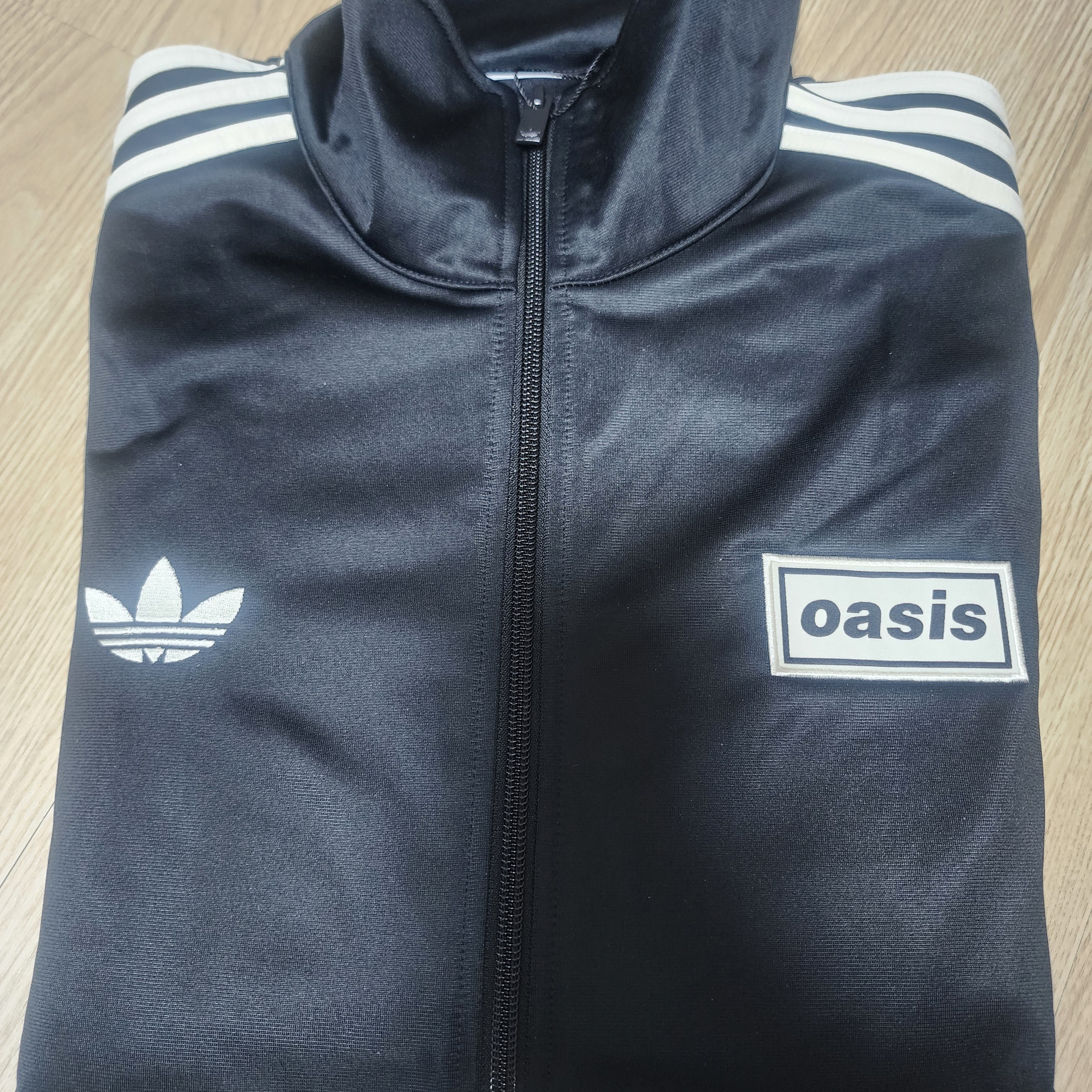 Adidas x Oasis Tour Firebird Track Top Black - KR Sizing 착용 스타일