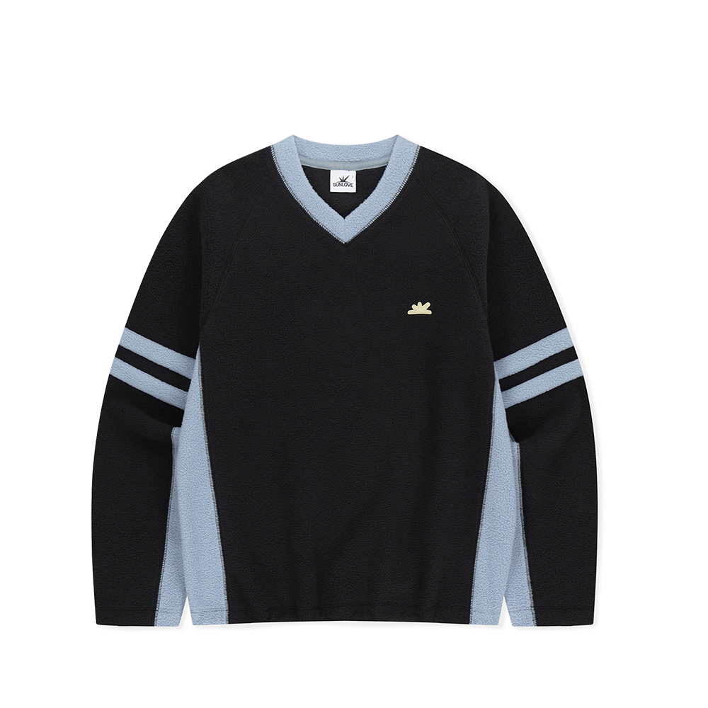 SL253FTOLP02NA [트리플적립]SUNLOVE V Fleece Pullover Navy
