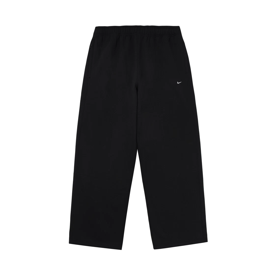 Nike Nike Solo Swoosh Fleece Open Hem Pants Black White - Asia · S