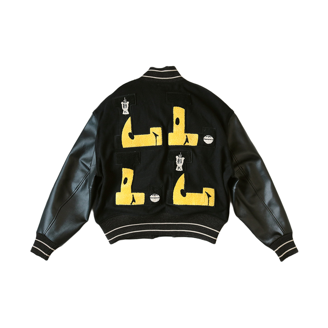 캐피탈 40s 울 엘파이브 바시티 자켓 블랙(Kapital 40s Wool L-Five Varsity Jacket Black) - 2