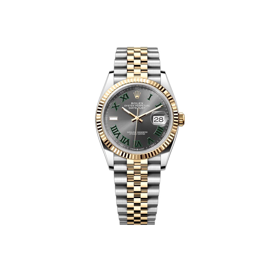 ITDFVMI6SLCJ Rolex Datejust 36 - Slate Roman + Bar Jubilee No. 6932