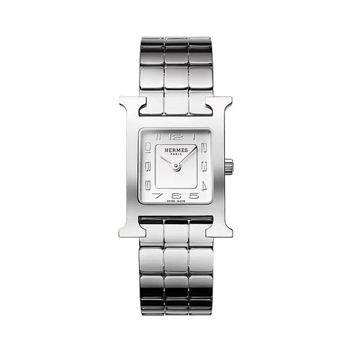 에르메스 H 아워 워치 스몰 아시에 스틸 스트랩 & 스틸(Hermes Heure H Watch Small Acier Steel Strap Acier Strap & Steel)