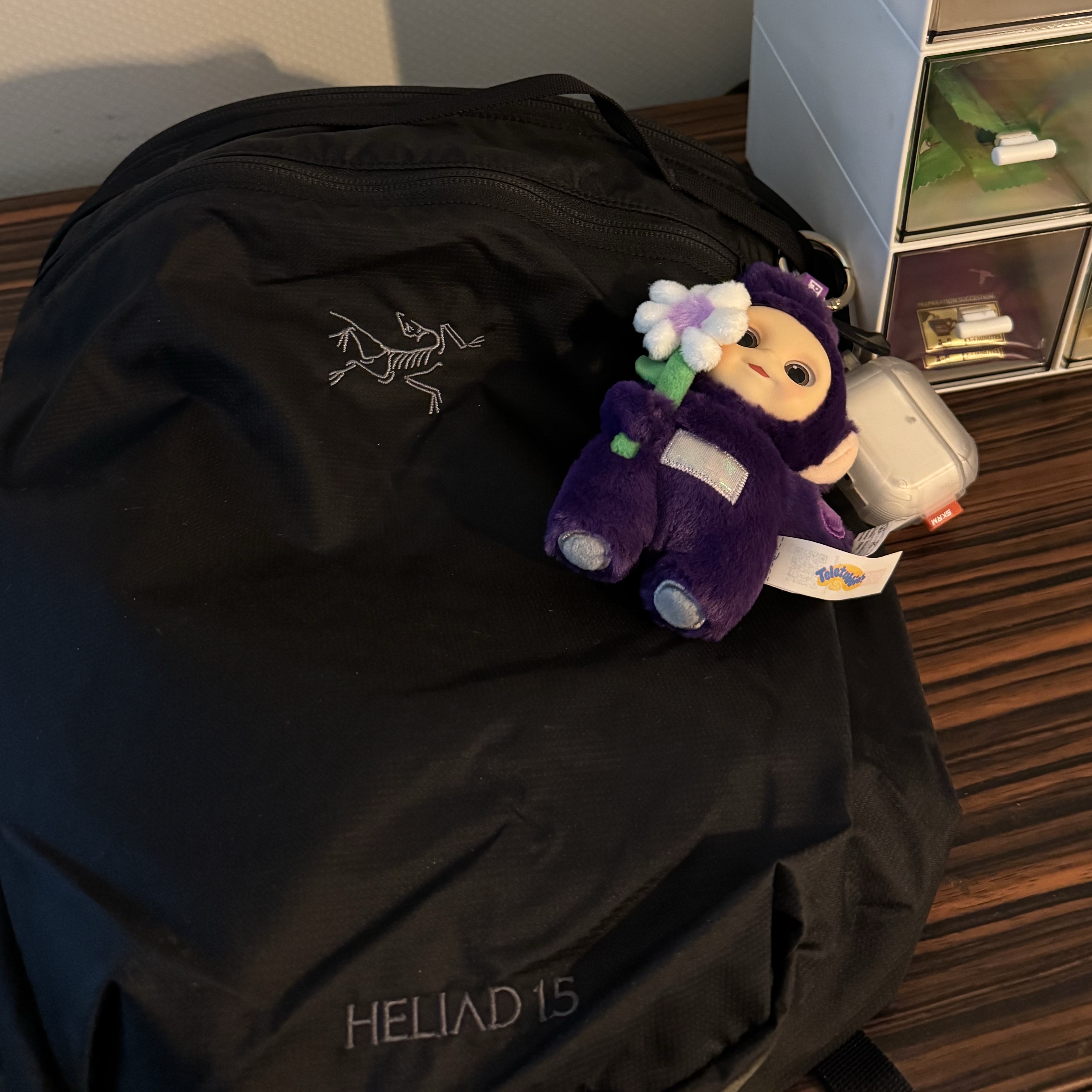 Pop Mart Teletubbies Say Hello Series Figures Sealed Case Tinky Winky's Chill Flower (Opened Case), Arc'teryx Heliad 15 Backpack Black 착용 스타일