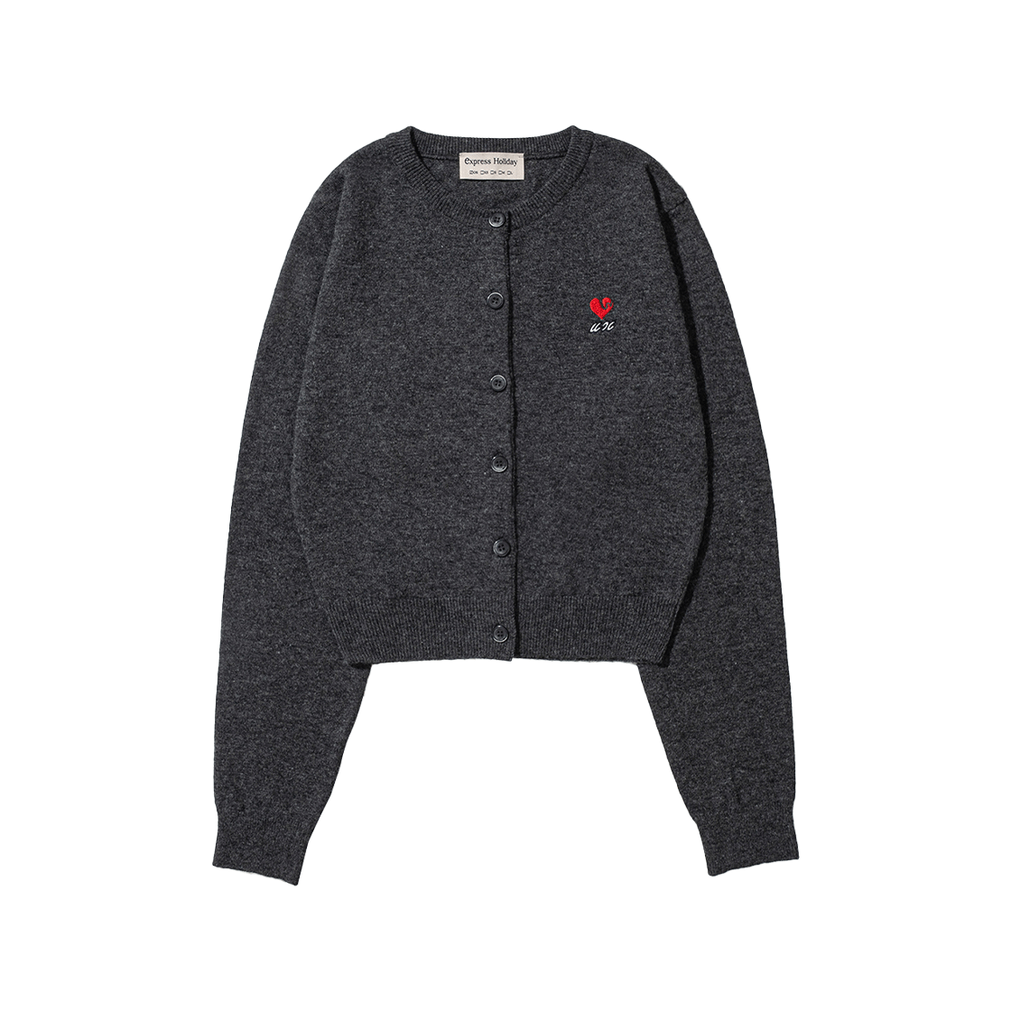 익스프레스 홀리데이 메리노 울 블렌드 크롭 가디건 차콜(Express Holiday Merino Wool Blend Crop Cardigan Charcoal)