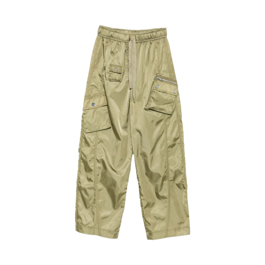 W0412-028 (W) Ganni Straight Cargo Pants Sage Green