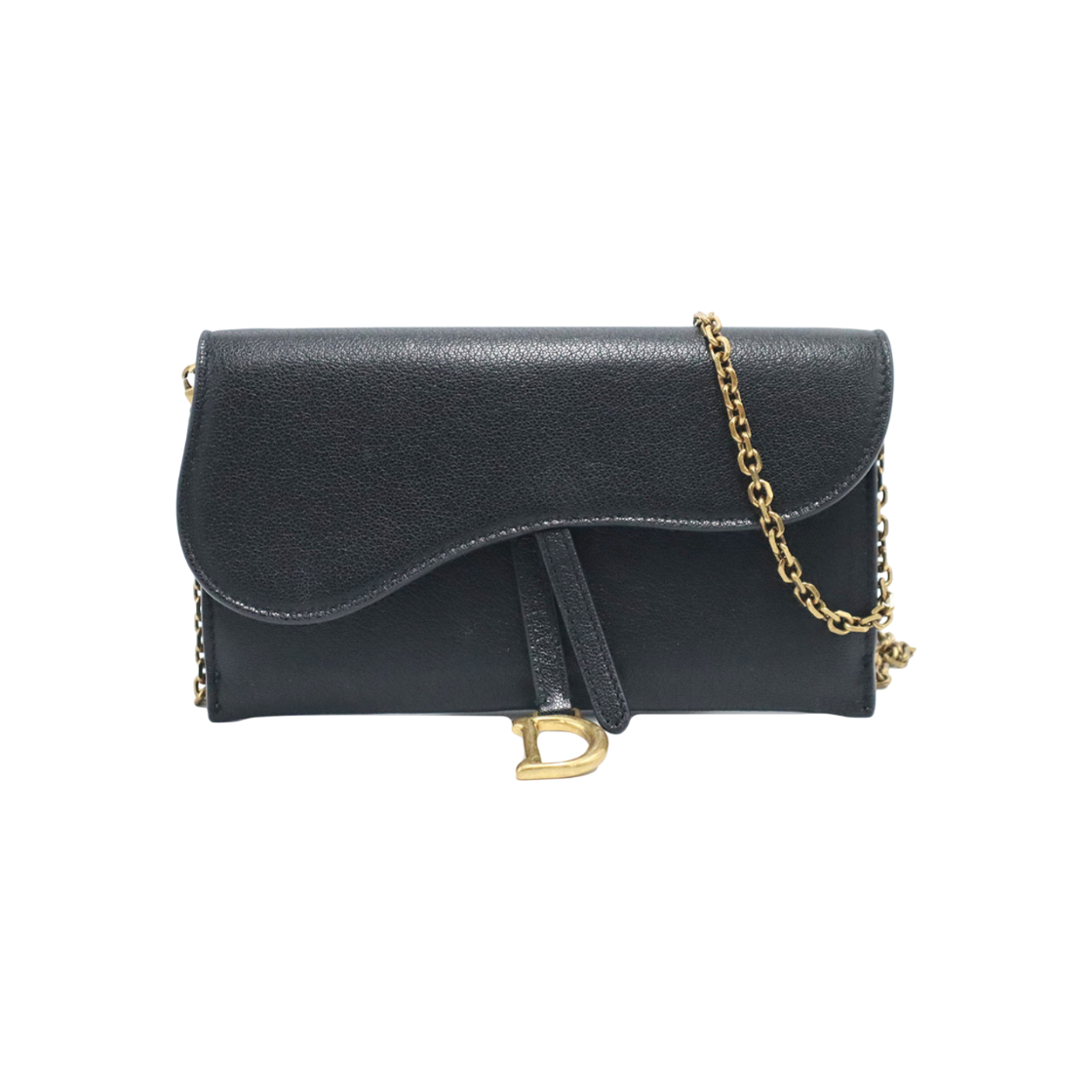 디올 S5614CBAA_M900 블랙 새들 WOC 체인 파우치 크로스백(Dior Black Saddle WOC Chain Pouch Crossbody Bag S5614CBAA_M900) - 1