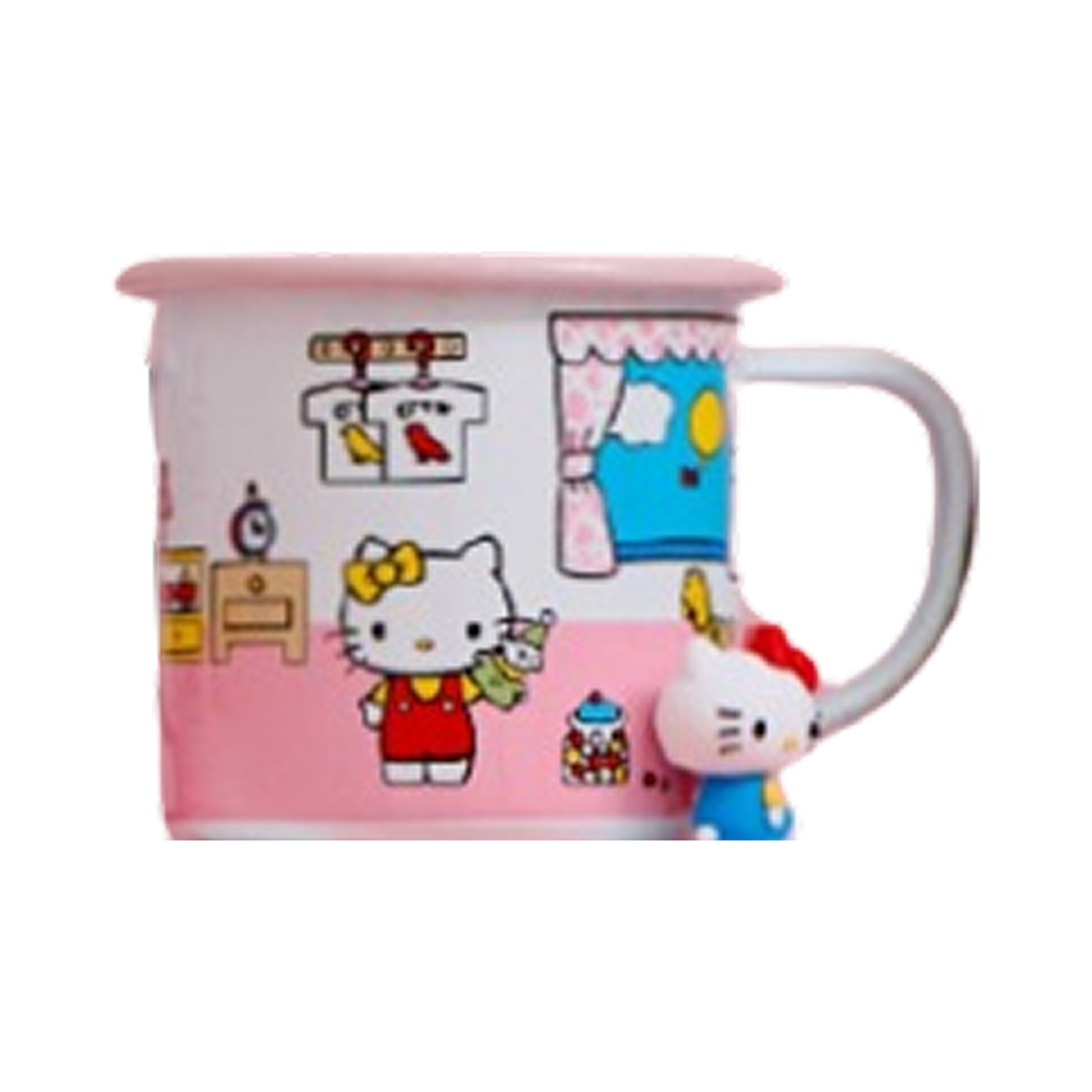 산리오 x 크로우캐년 헬로 키티 머그 & 마그넷 세트 핑크 (1개입)(Sanrio x Crow Canyon Hello Kitty Mug & Magnet Set Pink (1 Blind Magnet))