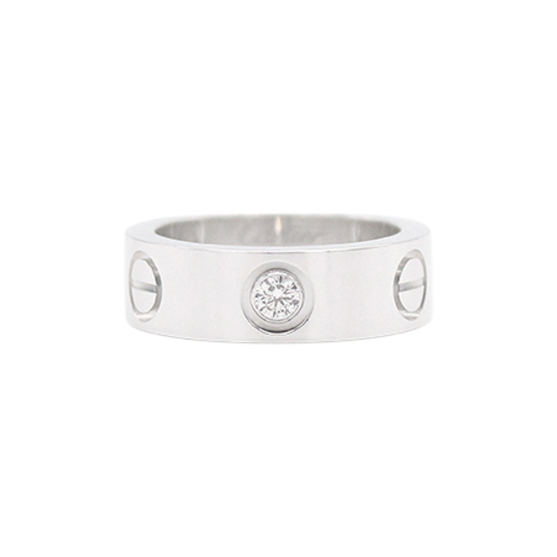 ITAIJLK4KOE4 Cartier Love Classic 18K White Gold Diamond 3P Ring B4032546