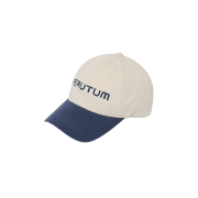 VERUTUM BC009B Front Logo Two Tone Bio Washing Cap Ivory Navy