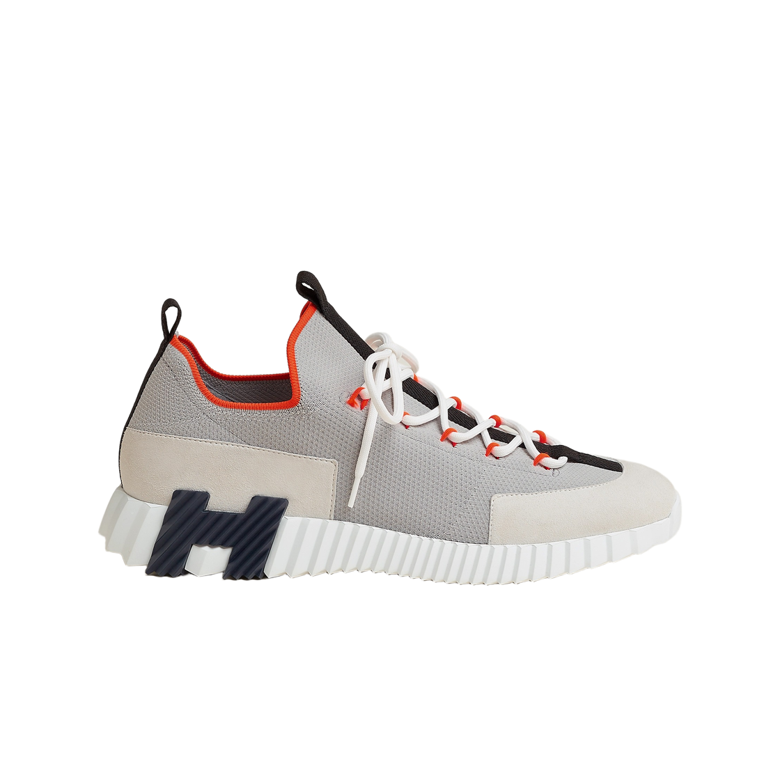 에르메스 리프트 슬립 온 스니커즈 니트 카프스킨 & 멀티꼴로르 베쥬 갈레