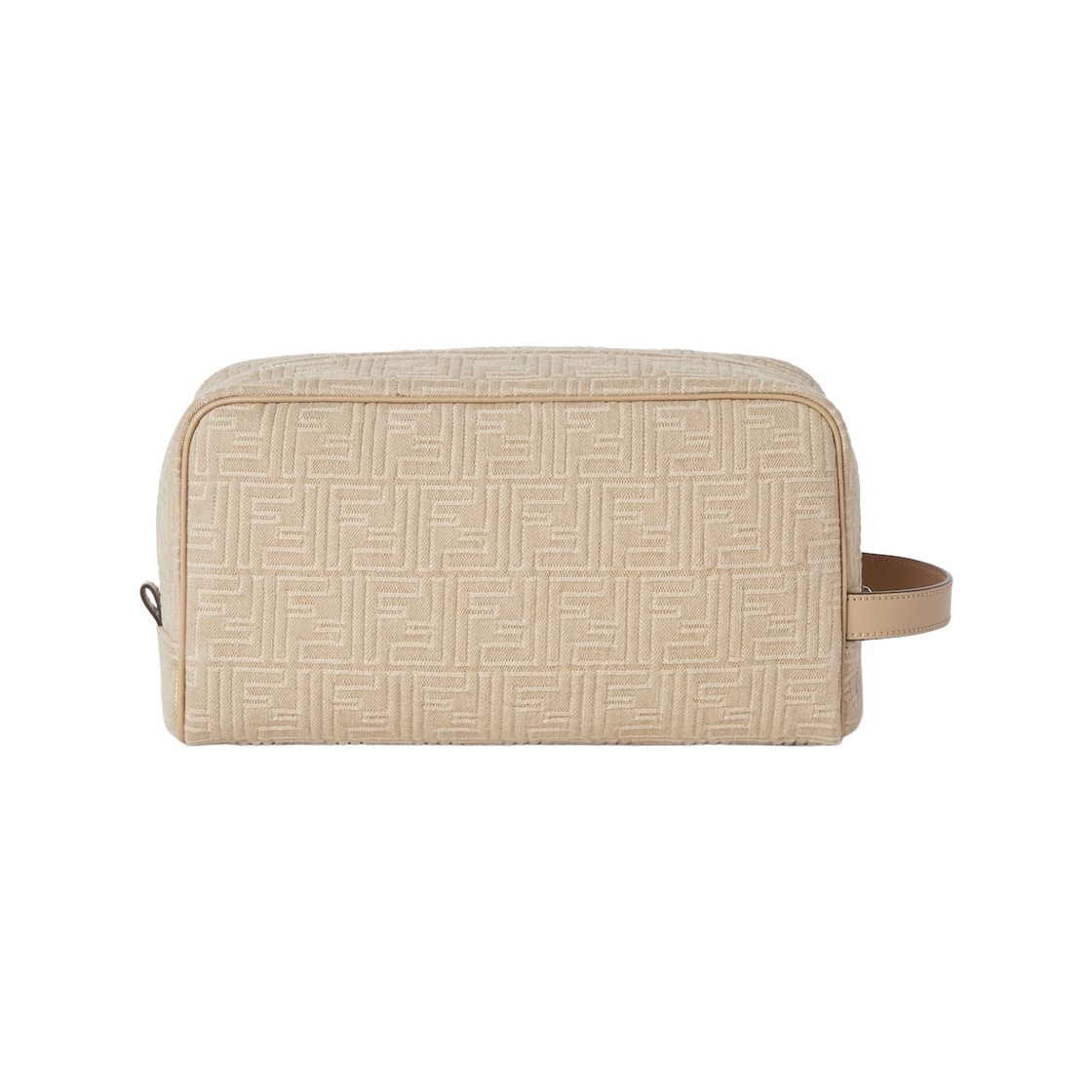 7N0141AUGOF19VE Fendi FF Jacquard Toiletry Case Medium Beige