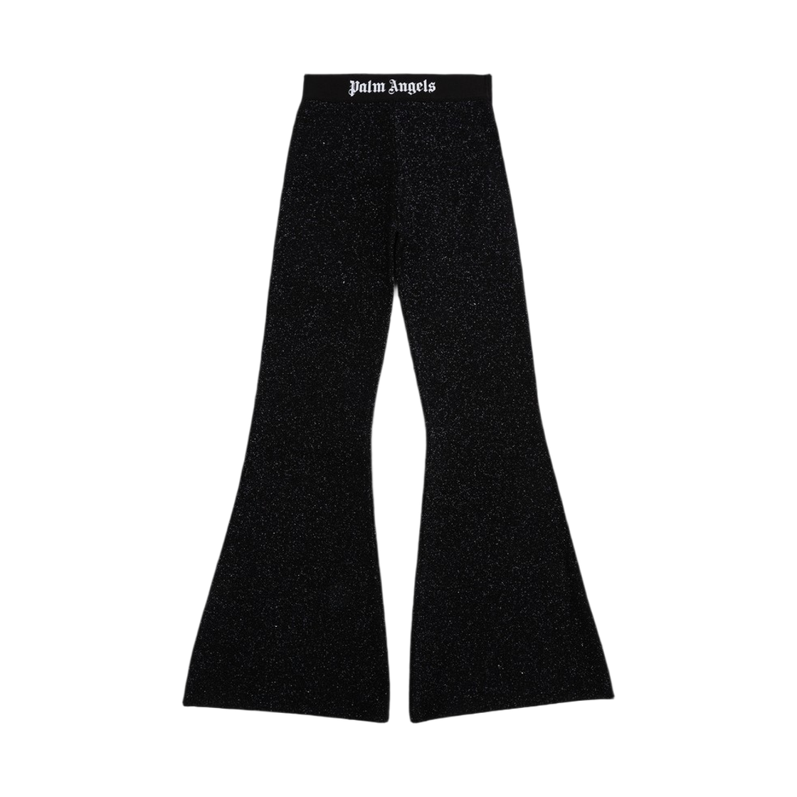 PWHG021F24KNI0011010 (W) Palm Angels Logo Tape Lurex Pants Black