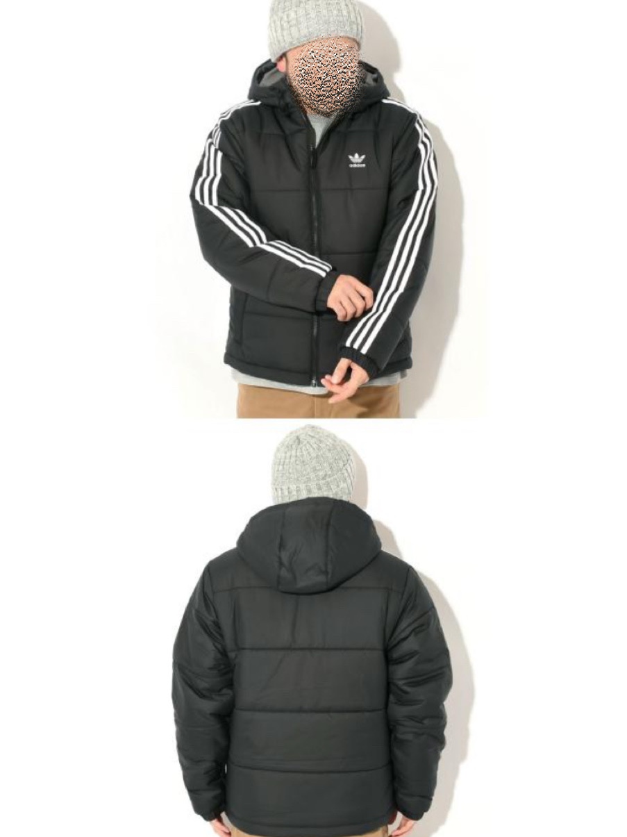 Adidas Originals Adicolor Reversible Jacket Black Grey Four - KR Sizing, The North Face Ventus On Jacket Black 착용 스타일 - 1