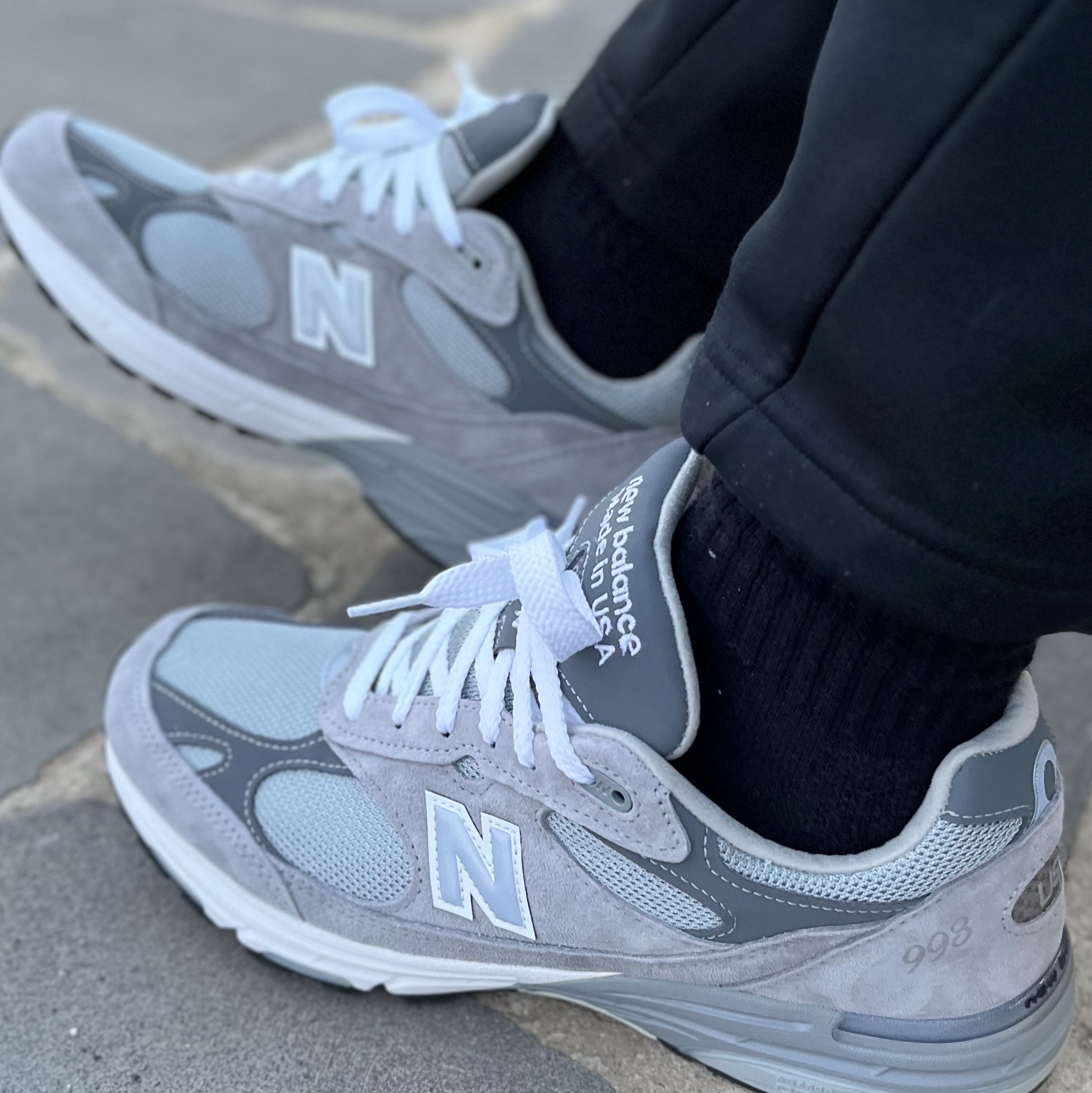 New Balance 993 Made in USA Grey - D Standard 착용 스타일
