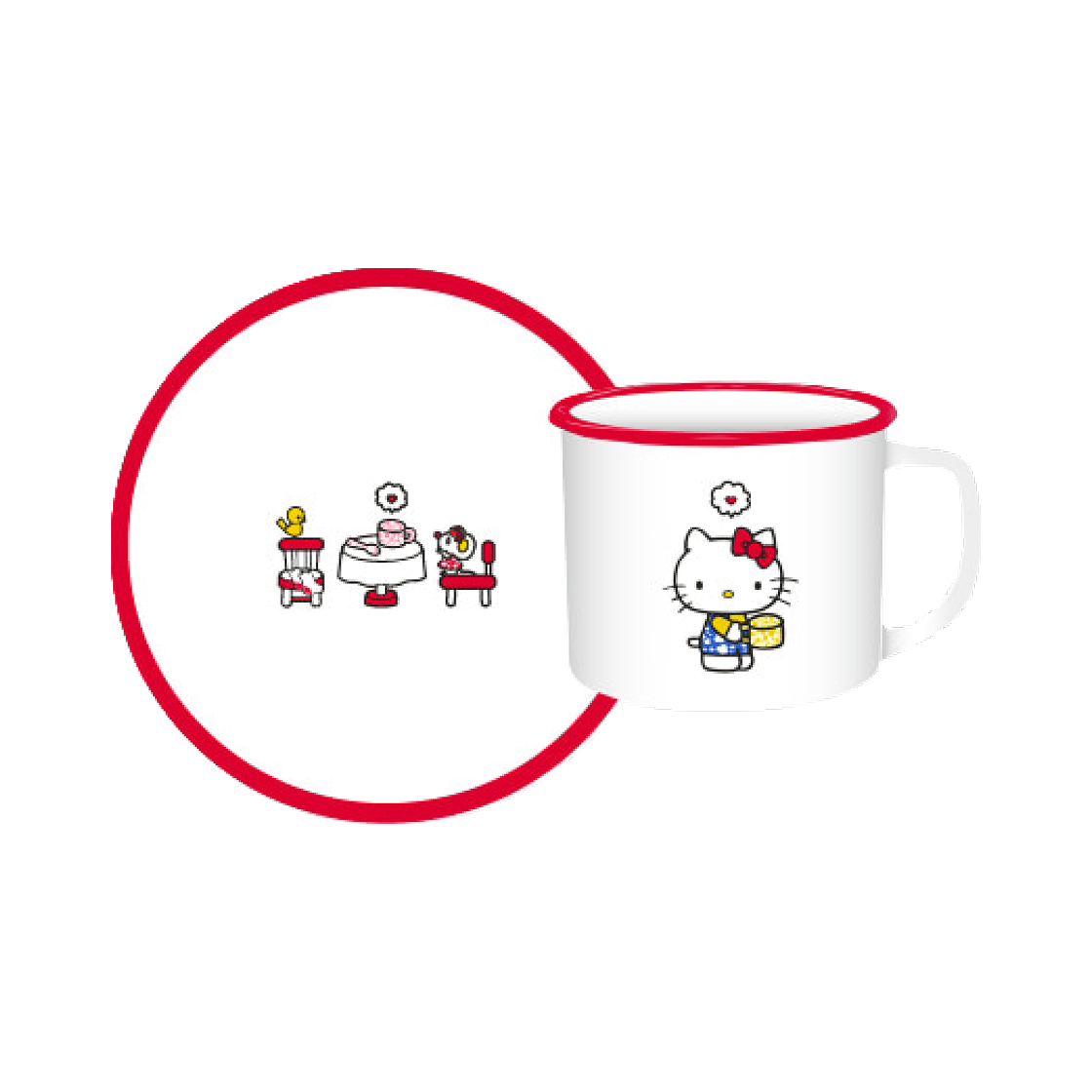 - Sanrio x Crow Canyon Hello Kitty Espresso Mug Red