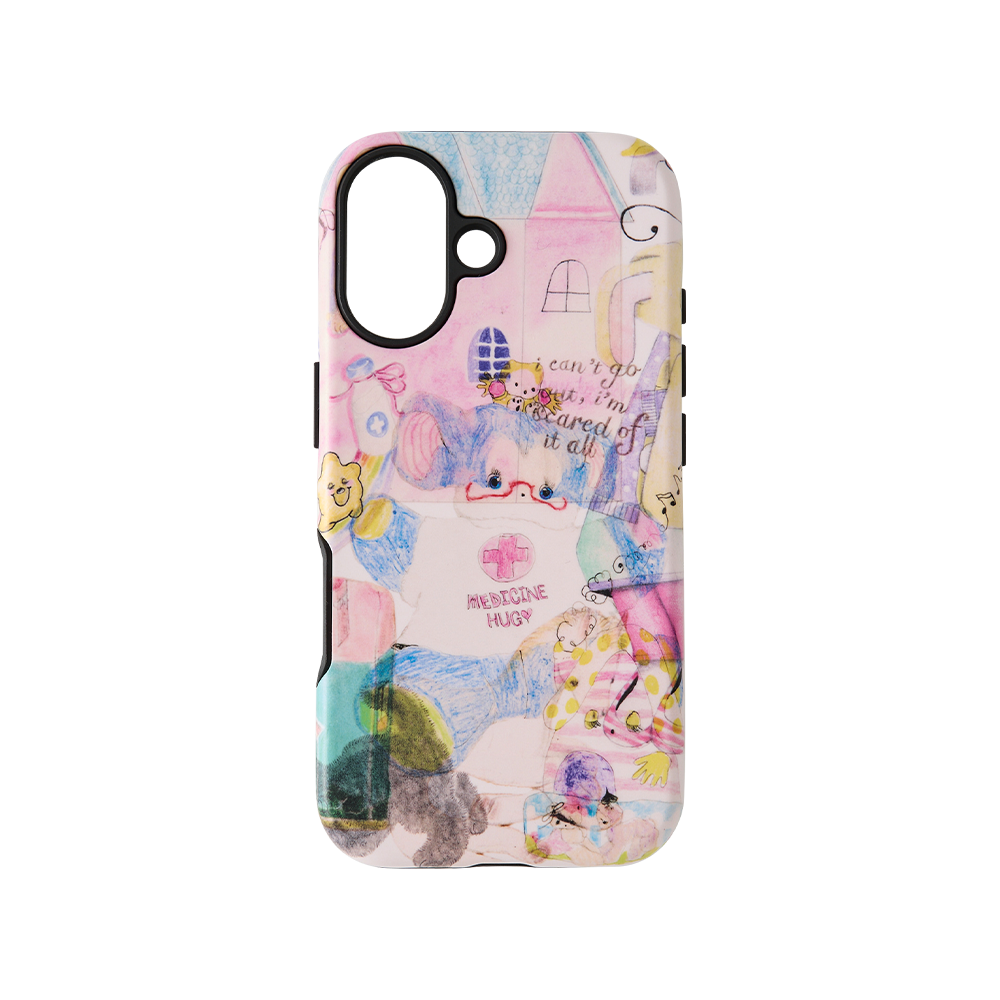 유쓰배쓰 그래픽 범퍼 폰케이스_핑크 베어(YOUTHBATH Graphic Bumper Phone Case_Pink Bear)