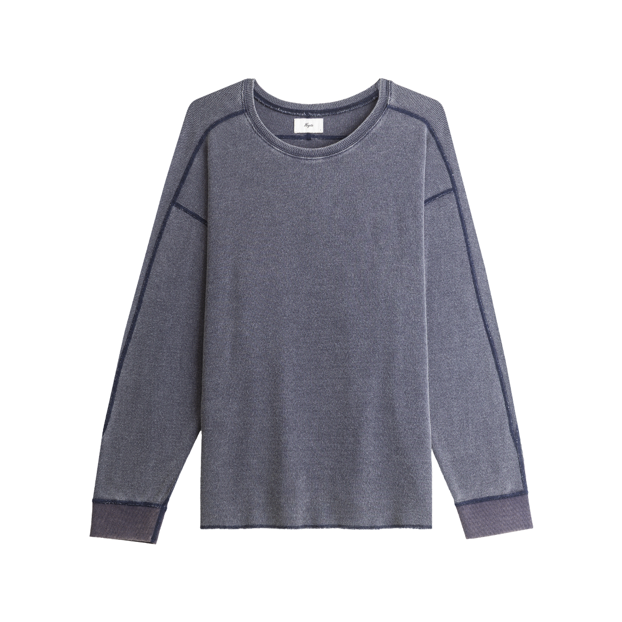 253-VBTLS-TLST-ig HEYSTE Vintage Bird Eye Thermal Long Sleeve Indigo