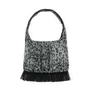 SOMSOC Vian Fringe Contrast Bag Leopard