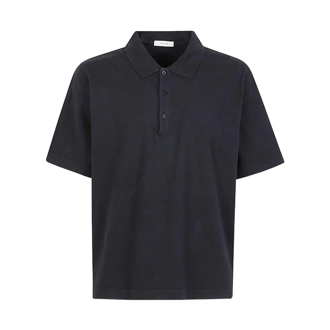더 로우 코튼 폴로 셔츠 블랙(The Row Cotton Polo Shirt Black)