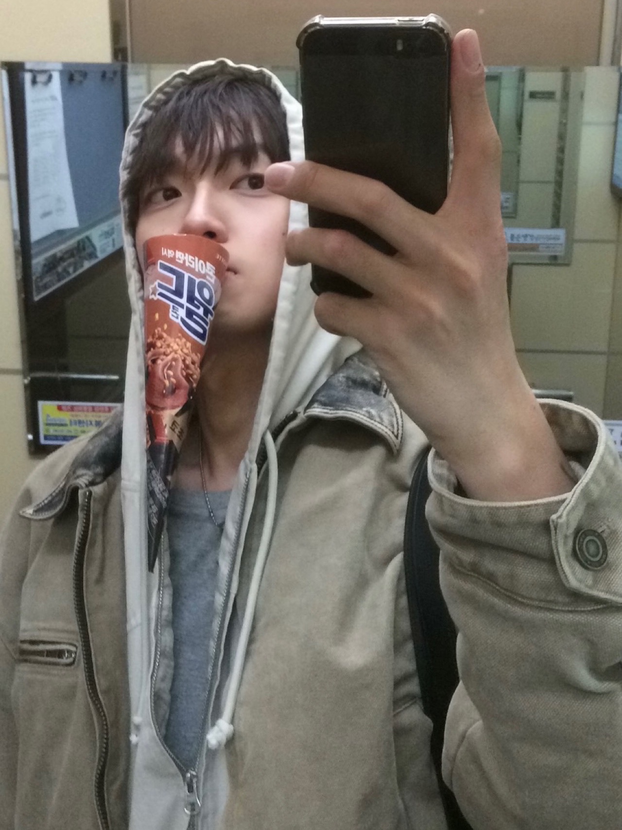 MMIC Pierre Jacket Beige 착용 스타일 - 1