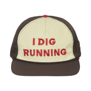Alex Zono I Dig Running Trucker Hat OG Brown
