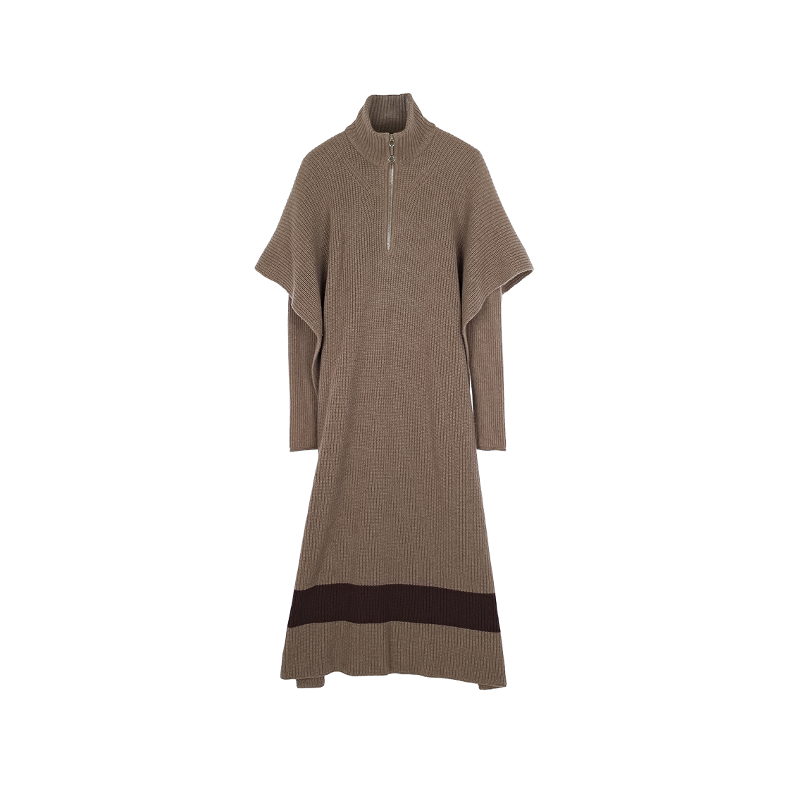 ITTRMKNMF3F4 Hermes Cashmere Poncho Dress 34 Beige Shine