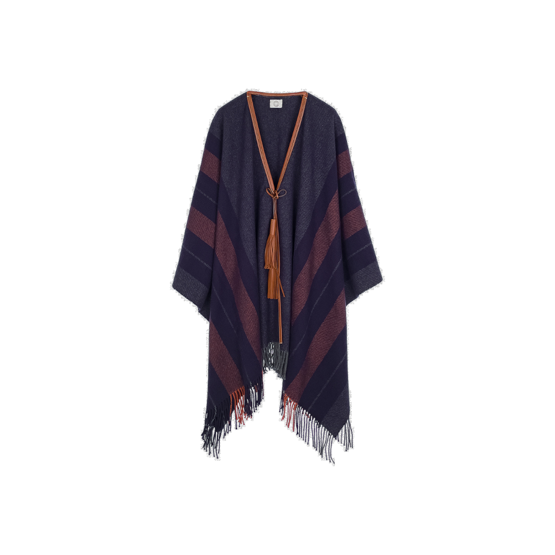 ITRE5KR6DN6H Hermes Rocabar Poncho FREE Navy/Brown (5HA1243)