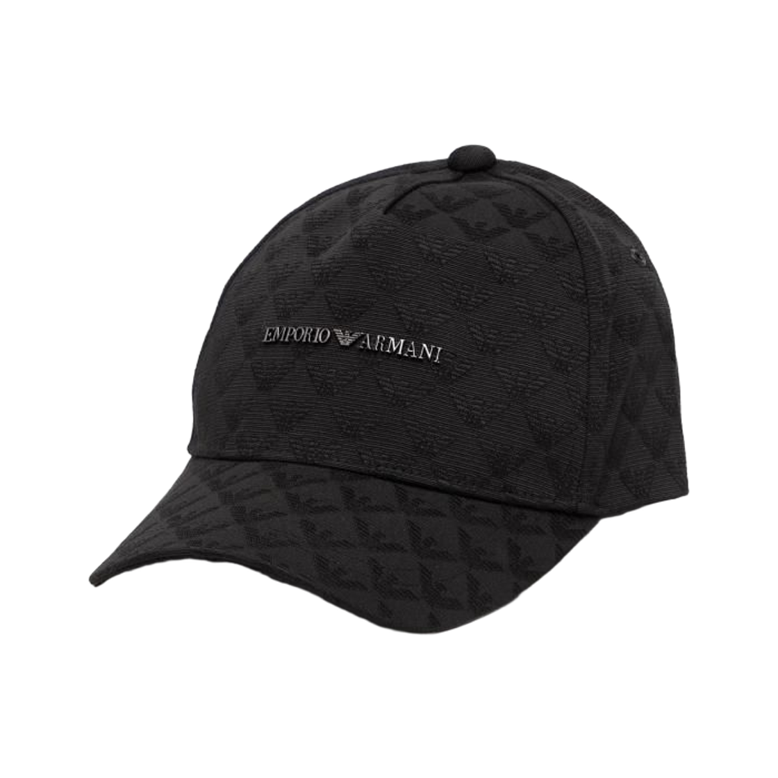 627924CC98500020 Emporio Armani Allover Logo Ball Cap Black