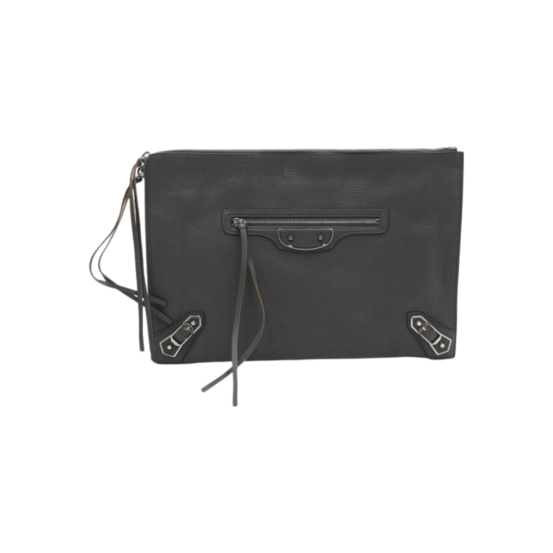 ITIRA2EGSUHG Balenciaga Classic Metal Edge Clutch Bag in Gray Leather