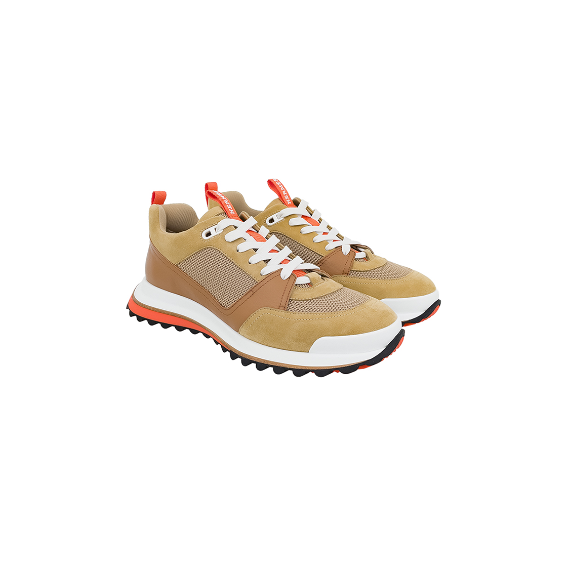 ITETMMJ7EC4E Hermes Leader Sneakers 42 Beige Albatros/Multi-Color (5HA1184)