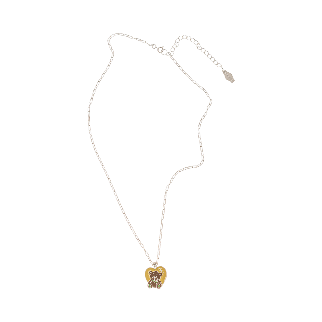 TBH52GHMN019SVON TOWTOW.ARCHIVE Tinted Bear Charm Necklace Silver