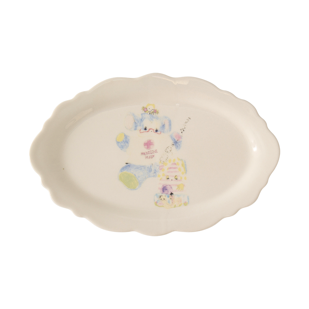 유쓰배쓰 X 못카 세라믹 트레이_블루 베어(YB X Motka Ceramic Tray_Blue Bear)