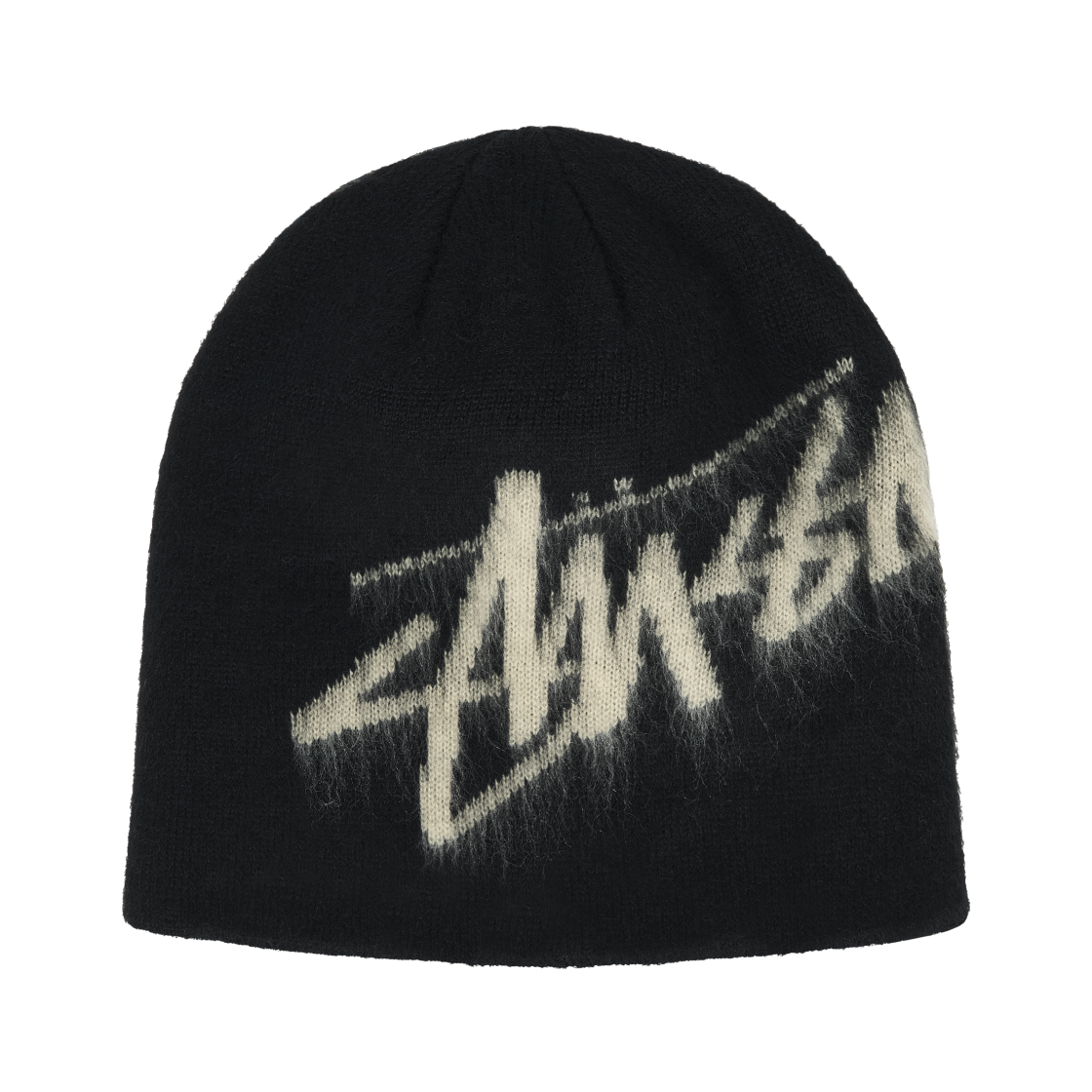 스투시 브러쉬드 아웃 스탁 스컬캡 비니 블랙(Stussy Brushed Out Stock Skullcap Beanie Black)