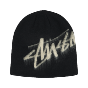 Stussy Brushed Out Stock Skullcap Beanie Black
