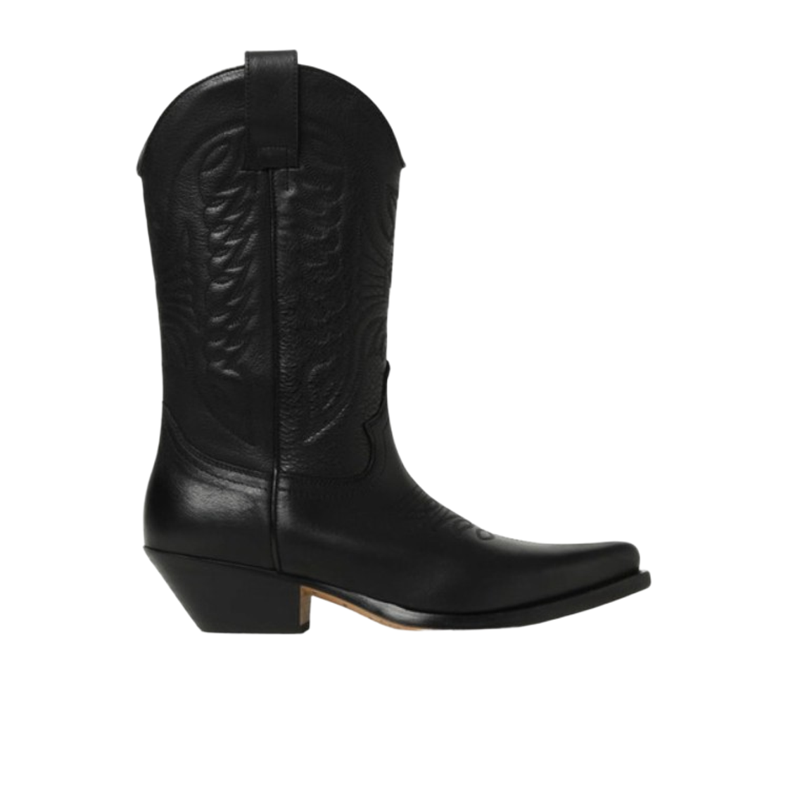 S66WW0093P8298T8013 (W) MM6 Maison Margiela Western Boots Black