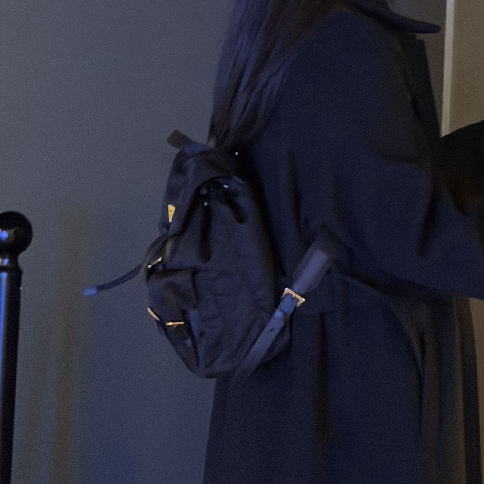 Prada Re-Nylon Small Backpack Black 착용 스타일