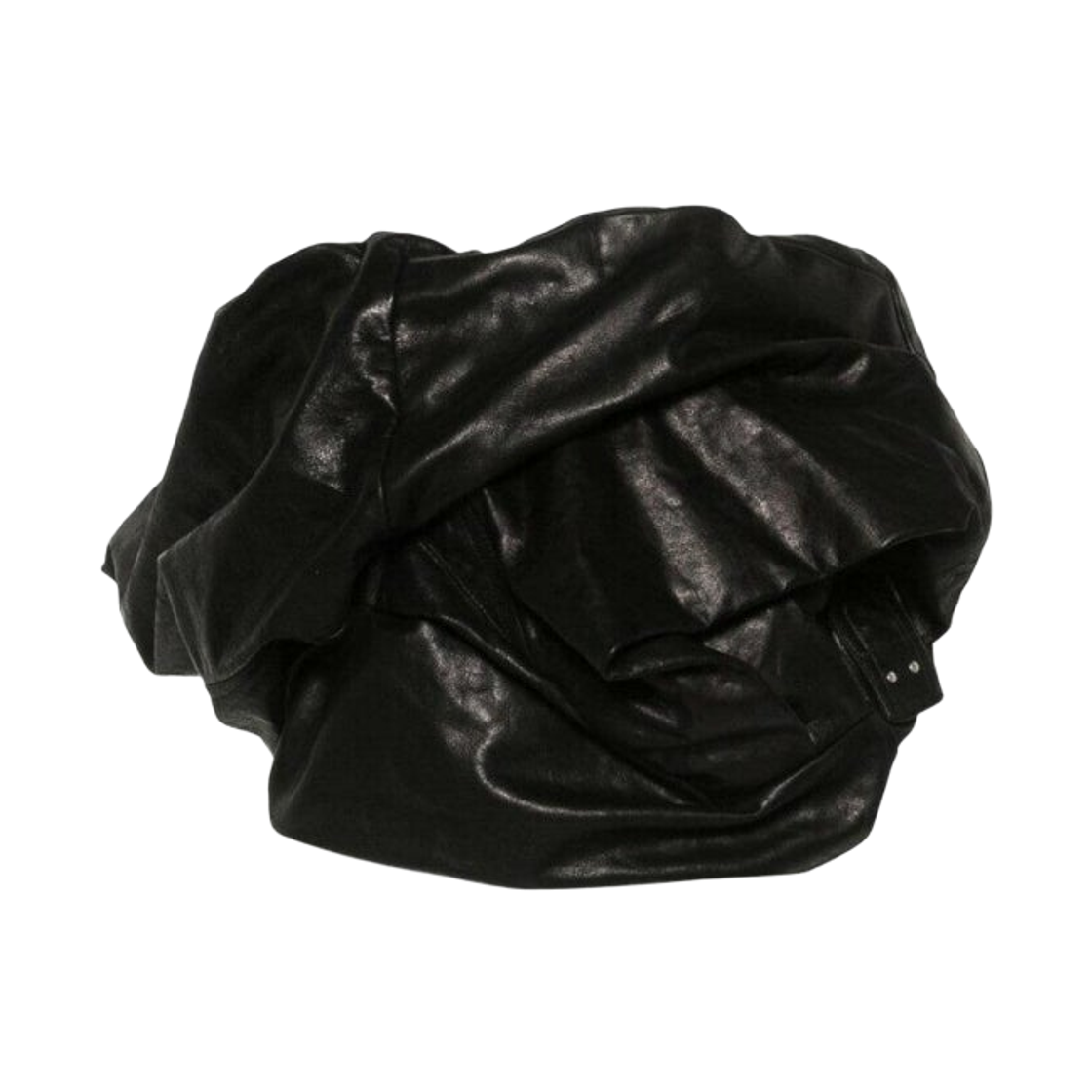 RO01D2164-LSU-09 (W) Rick Owens Draped Leather Bustier Black