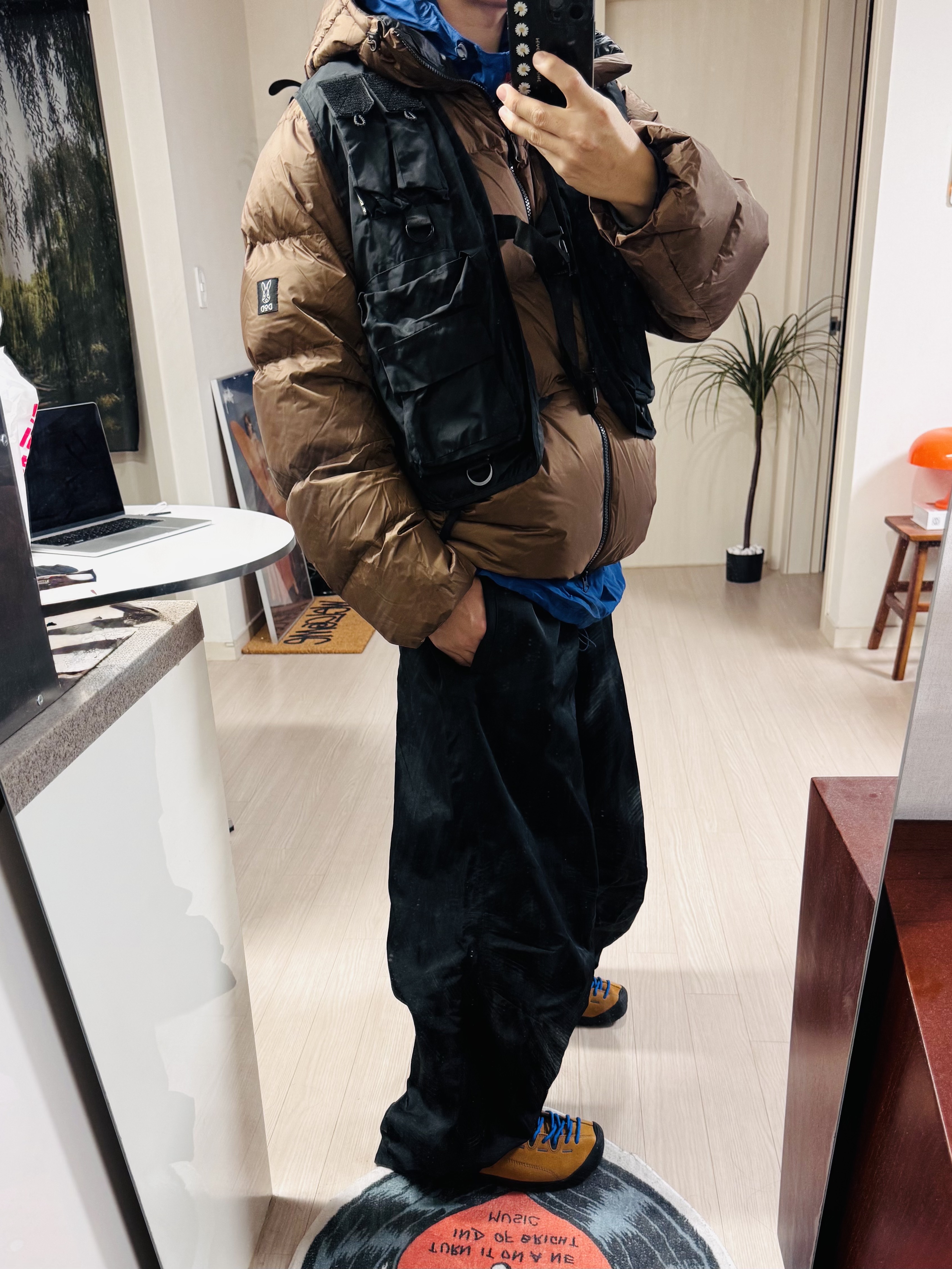 Nonnod Track Pants Black, KEEN Men Jasper Cathay Spice/Orion Blue 착용 스타일 - 1