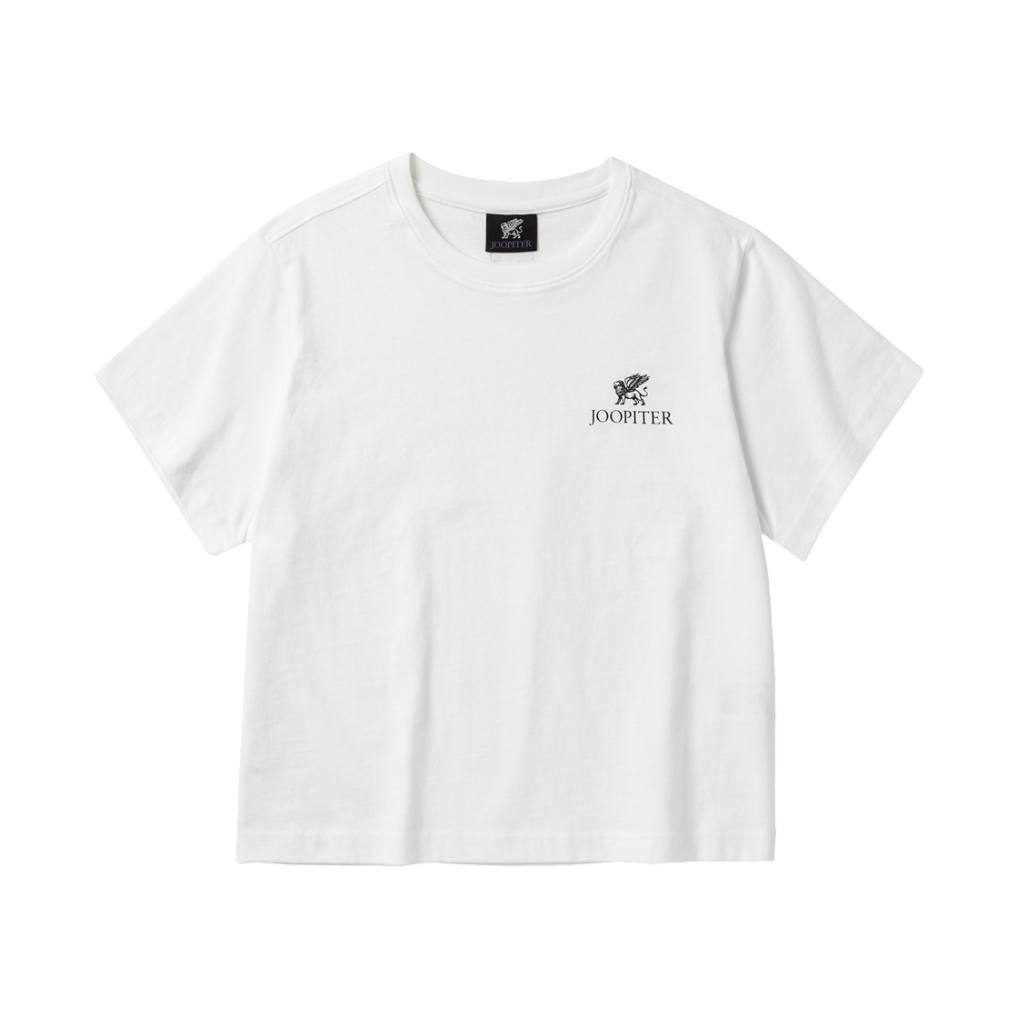 주피터 크롭 로고 티셔츠 화이트(Joopiter Cropped Logo T-Shirt White)
