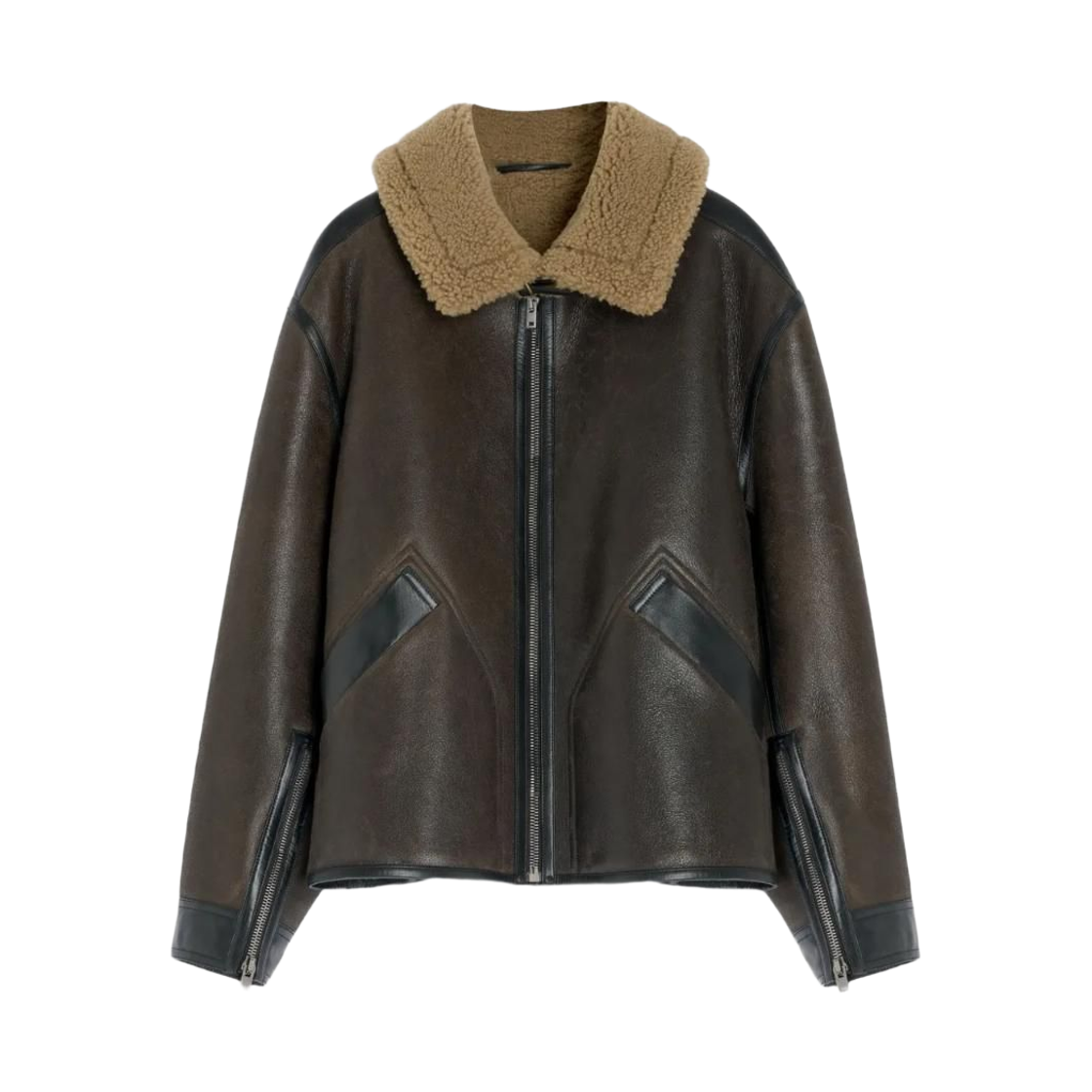 CO1140-LL0092-495 Lemaire Shearling Coat Espresso