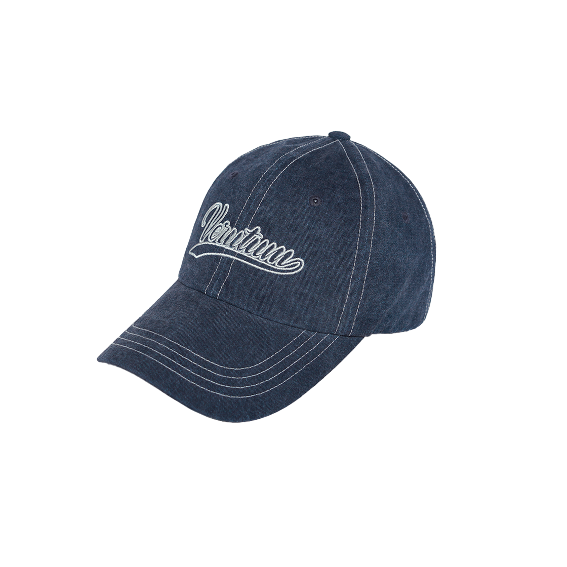 베루툼 웨이브 로고 피그먼트 스티치 캡 네이비