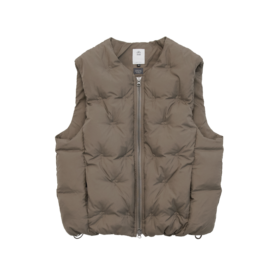 PL5YVE1006C8 Polyteru Embo Down Vest Beige