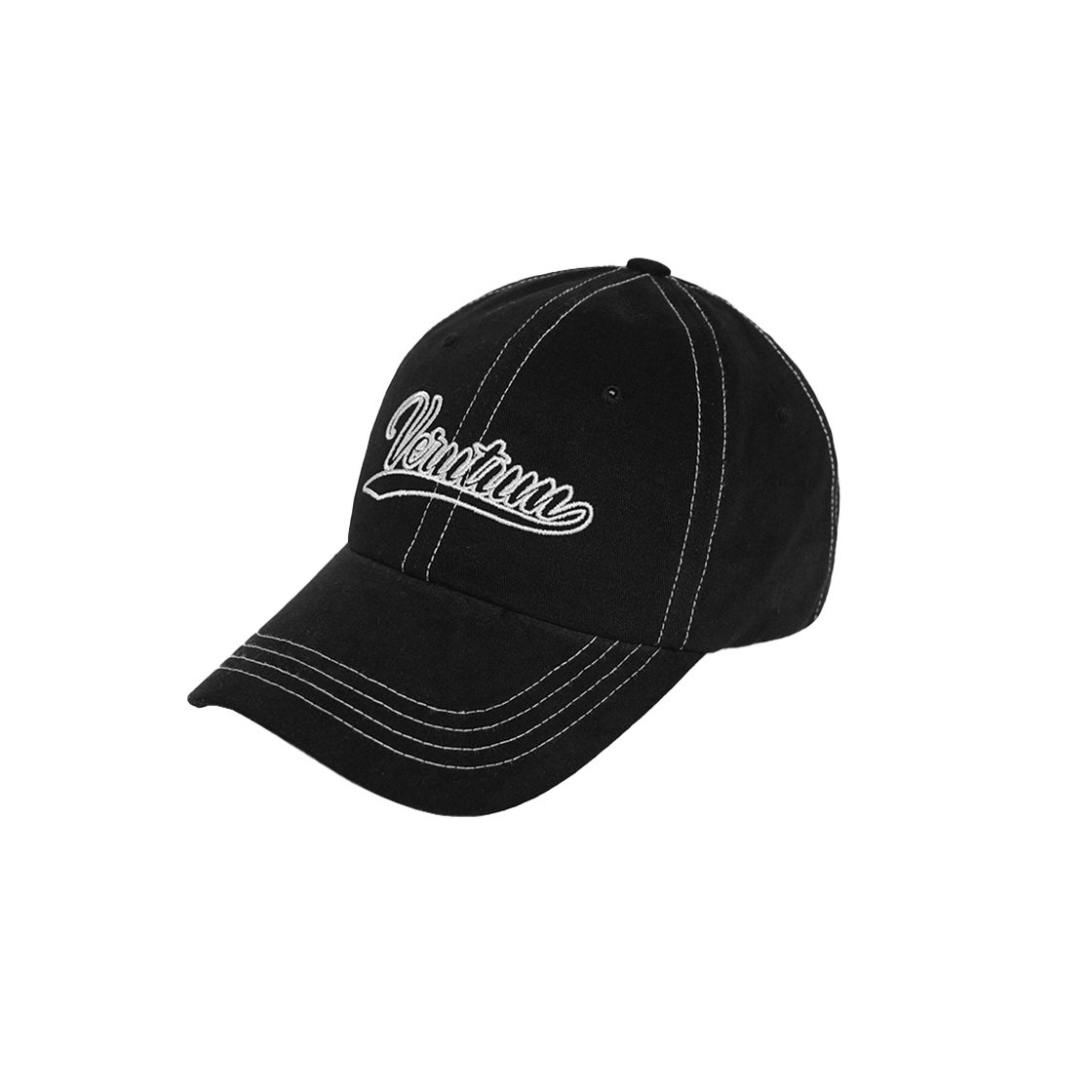 베루툼 웨이브 로고 피그먼트 스티치 캡 블랙