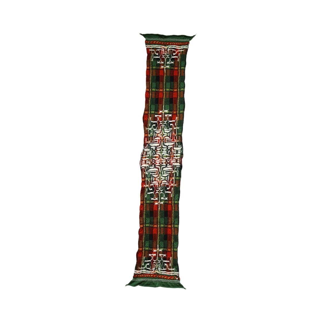 캐피탈 펠티드 울 타탄 아이누 해피 스카프 그린(Kapital Felted Wool Tartan Ainu Happy Scarf Green) - 1