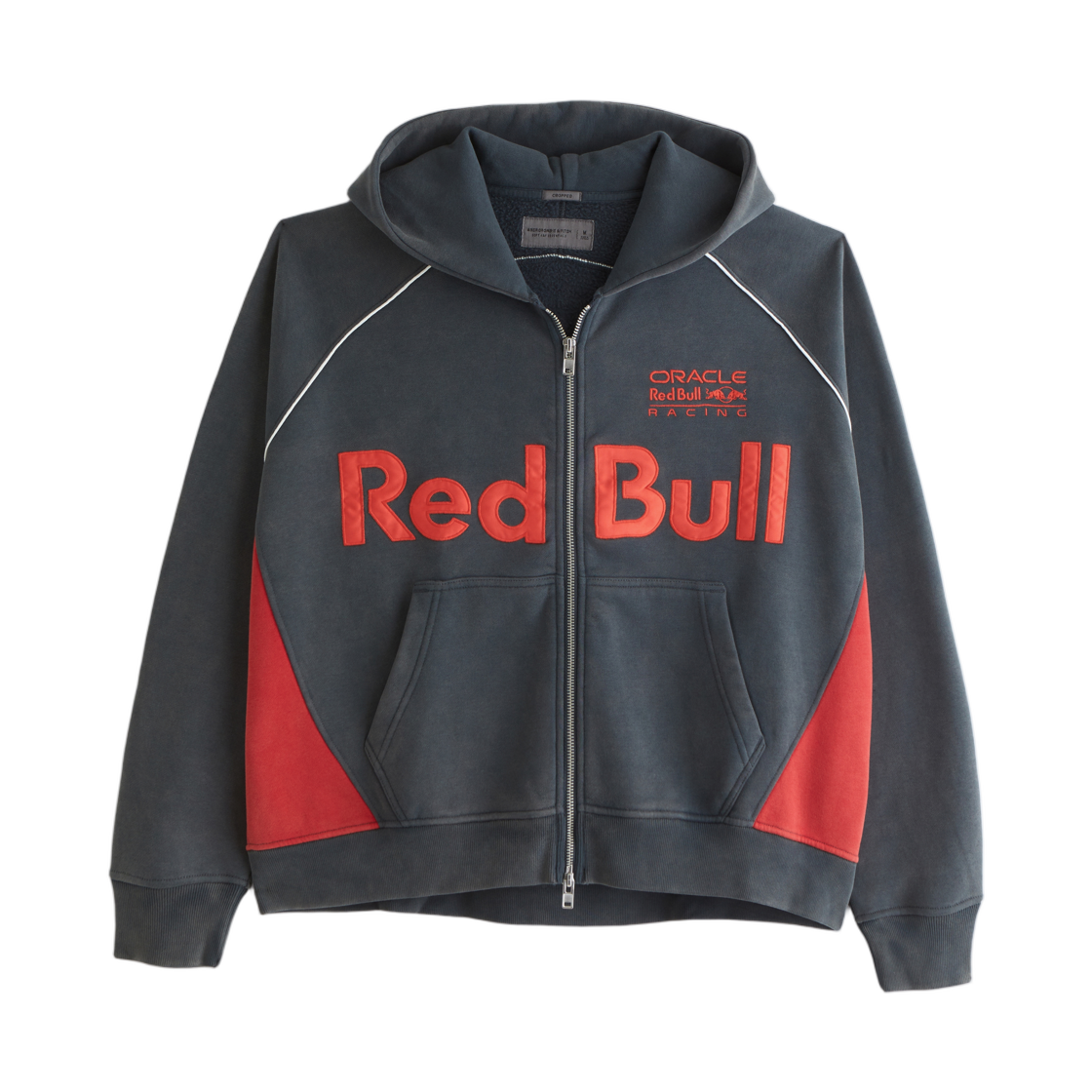 레드 불 레이싱 x 아베크롬비 앤 피치 크롭 풀 집 후드 네이비(Red Bull Racing x Abercrombie & Fitch Cropped Full Zip Hoodie Navy)