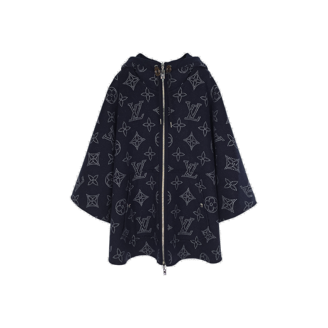 ITMHPUWDQ53L Louis Vuitton Mahina Monogram Reversible Hooded Cape FREE Navy/White