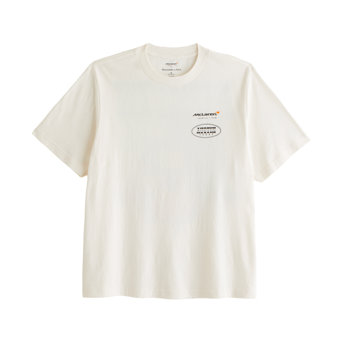 맥라렌 레이싱 x 아베크롬비 앤 피치 빈티지 인스파이어드 그래픽 티셔츠 크림(McLaren Racing x Abercrombie & Fitch Vintage Inspired Graphic T-Shirt Cream)