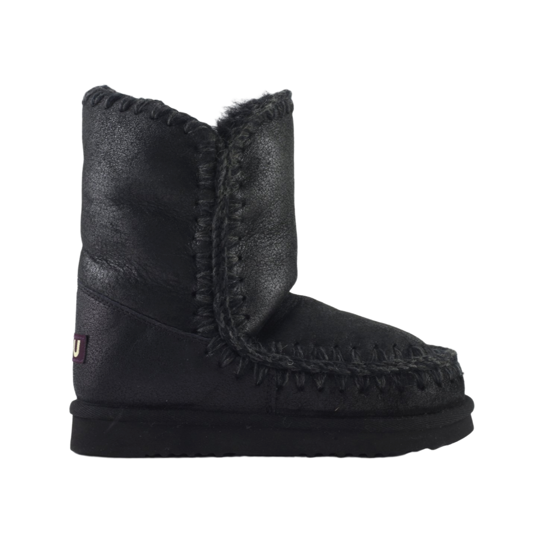 (W) 모우 에스키모 24 크랙 블랙((W) Mou Eskimo 24 Cracked Black)