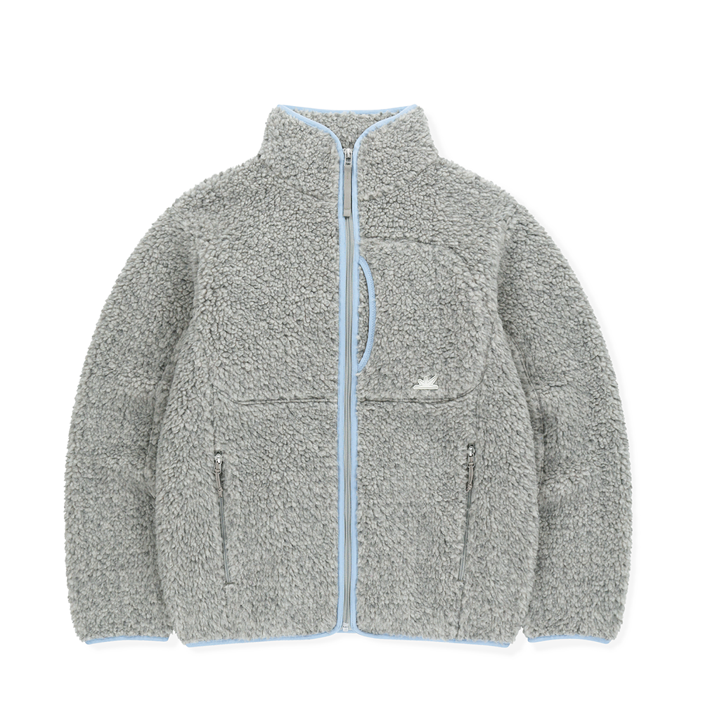 SL253FOWLS02HR [트리플적립]SUNLOVE Kumo Sherpa Fleece Jacket Heather Grey